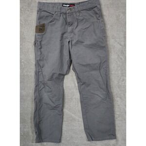 Wrangler Riggs Workwear Pants 33x32 Gray Carpenter Utility Canvas Mens Gorpcore